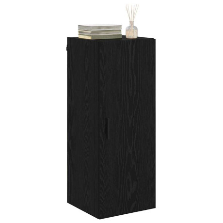 vidaXL Wandkast Zwart Eiken 34,5 x 34 x 90 cm Bewerkt hout afbeelding3 - 1