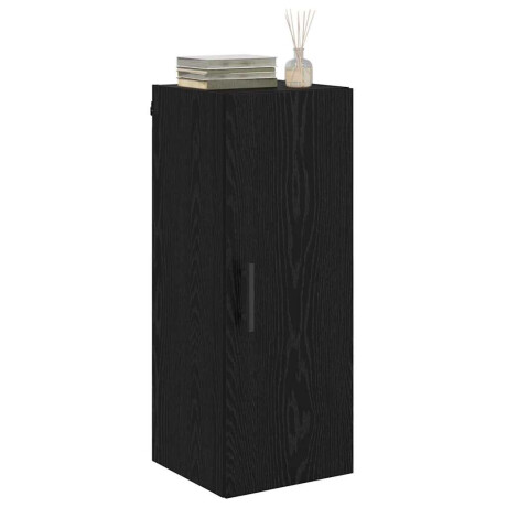 vidaXL Wandkast Zwart Eiken 34,5 x 34 x 90 cm Bewerkt hout afbeelding3 - 1