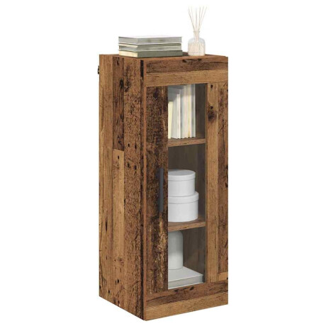 vidaXL Wandkast Oud Hout 34,5 x 34 x 90 cm Geengineerd Hout en Glas afbeelding3 - 1