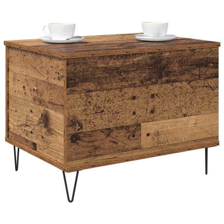 vidaXL Salontafel Oud Hout 60 x 44,5 x 45 cm Bewerkt hout afbeelding3 - 1