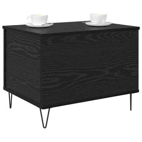 vidaXL Salontafel Zwart Eiken 60 x 44,5 x 45 cm Bewerkt hout afbeelding3 - 1