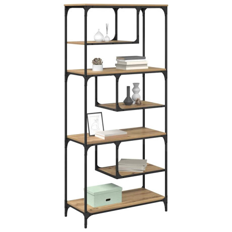 vidaXL Boekenkast artisanaal eikenkleurig 81 x 36 x 176 cm afbeelding3 - 1