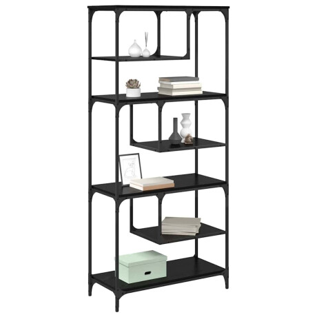 vidaXL Boekenkast Zwart eiken 81 x 36 x 176 cm Bewerkt hout afbeelding3 - 1