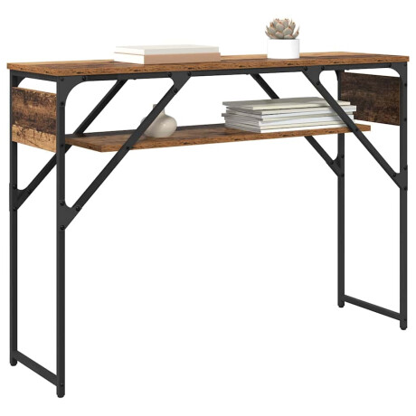 vidaXL Consoletafel Oud Hout 105x30x75cm Bewerkt hout afbeelding3 - 1