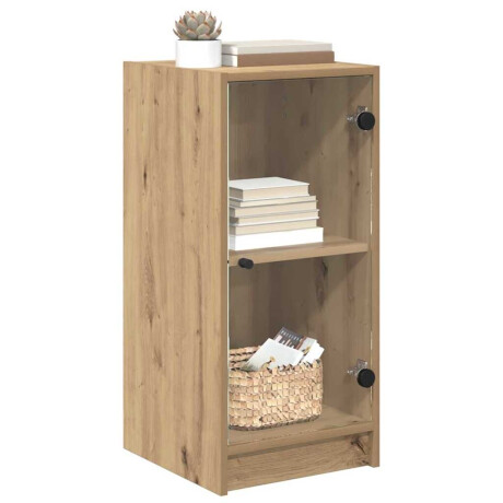 vidaXL Dressoir artisanaal eikenkleurig 35 x 37 x 76 cm Bewerkt hout afbeelding3 - 1