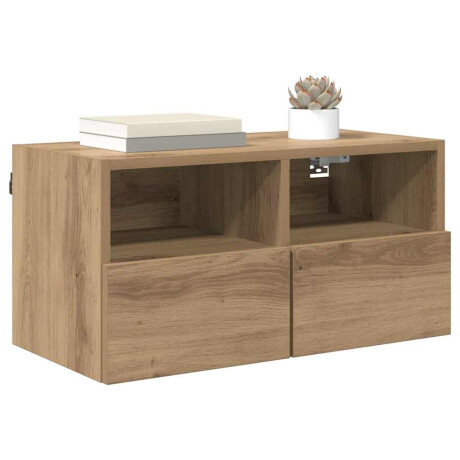 vidaXL TV Wandkast Artisan Eiken 60 x 30 x 30 cm Bewerkt hout afbeelding3 - 1