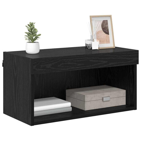 vidaXL Tv-meubelset met LED Zwart Eiken 60 x 30 x 30 cm Bewerkt hout afbeelding3 - 1