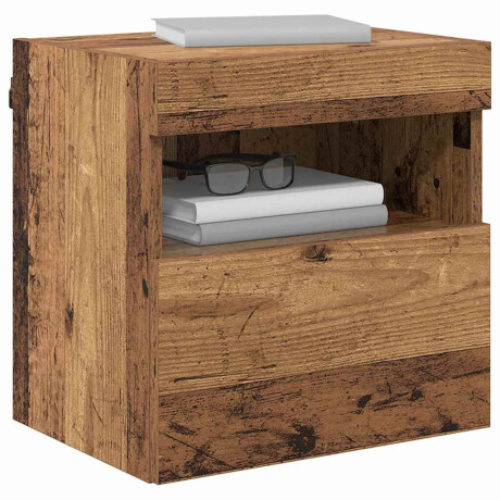 vidaXL TV Wandkasten 2 pcs Oud Hout 40 x 30 x 40 cm Bewerkt hout afbeelding3 - 1