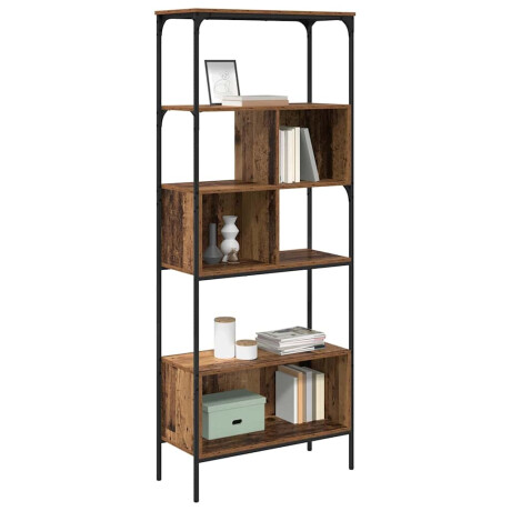 vidaXL Boekenkast Oud Hout 76 x 33 x 188,5 cm Bewerkt hout afbeelding3 - 1