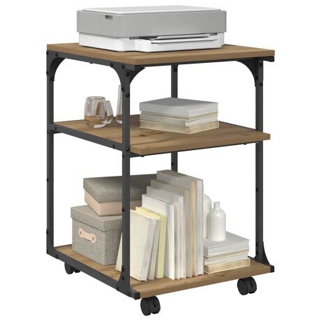 vidaXL Printerstand Artisan Eiken 43 x 48 x 64 cm Bewerkt hout afbeelding3 - 1