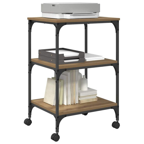 vidaXL Printerstand Artisan Eiken 50 x 41 x 75 cm Bewerkt hout afbeelding3 - 1