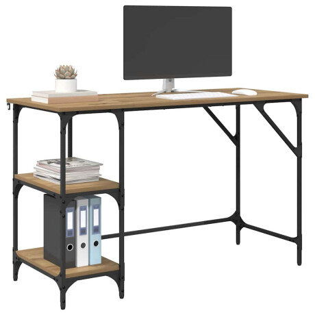 vidaXL Bureau Artisan Eiken 120 x 50 x 75 cm Bewerkt hout afbeelding3 - 1