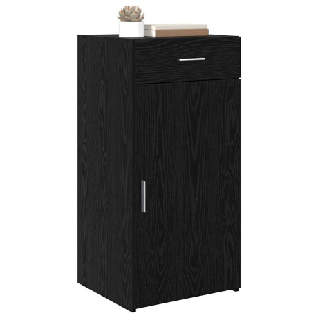 vidaXL Dressoir met lade Zwart eiken 45 x 42,5 x 93 cm Bewerkt hout afbeelding3 - 1