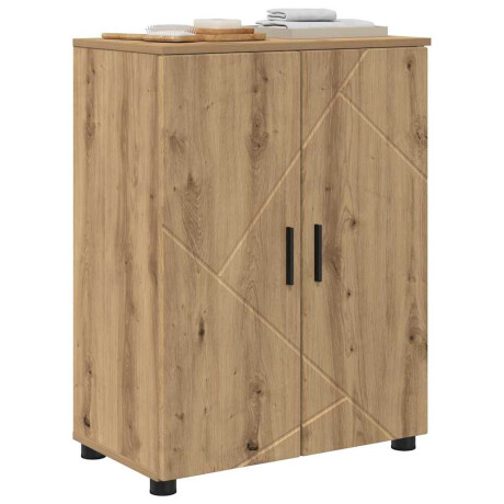 vidaXL Badkamer Kast met opslag Artisan Eiken 60 x 35 x 80 cm afbeelding3 - 1