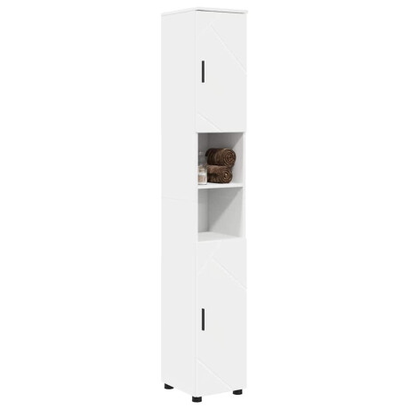 vidaXL Hoge badkamerkast met opslag Wit 30 x 35 x 192 cm Bewerkt hout afbeelding3 - 1