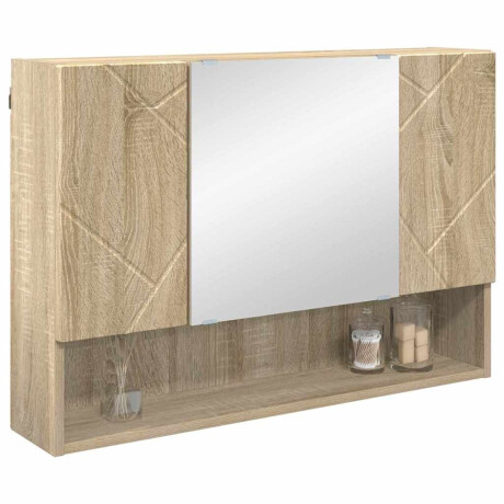 vidaXL Badkamer spiegelkast Sonoma eiken 80 x 17 x 55 cm Bewerkt hout afbeelding3 - 1
