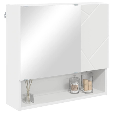 vidaXL Spiegelkast met plank Wit 59 x 17 x 55 cm Bewerkt hout afbeelding3 - 1