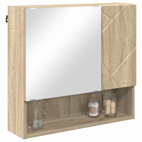 vidaXL Spiegelkast Sonoma Eiken 59 x 17 x 55 cm Bewerkt hout afbeelding3 - 1