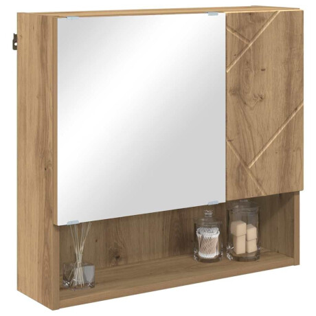vidaXL Spiegelkast met plank artisanaal eikenkleurig 59 x 17 x 55 cm afbeelding3 - 1