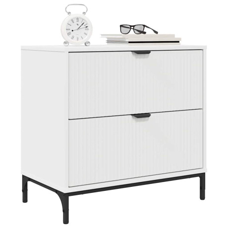 vidaXL Nachtkastje met lade Wit 63.5 x 36 x 61 cm Bewerkt hout afbeelding3 - 1