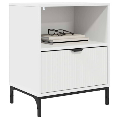 vidaXL Nachtkastje met lade Wit 49 x 36 x 61 cm Bewerkt hout afbeelding3 - 1