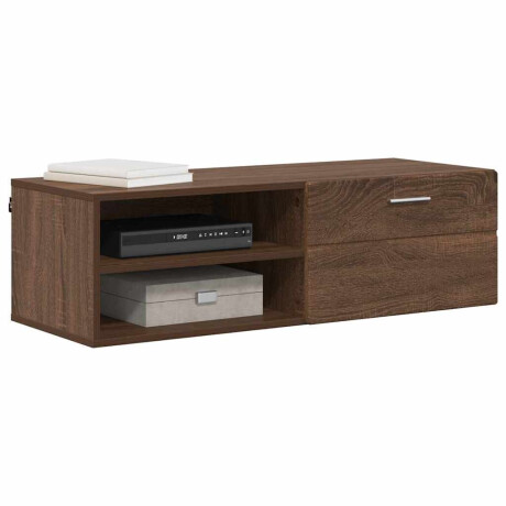 vidaXL TV-kast bruin eikenkleur 100.5 x 39 x 30 cm Bewerkt hout afbeelding3 - 1
