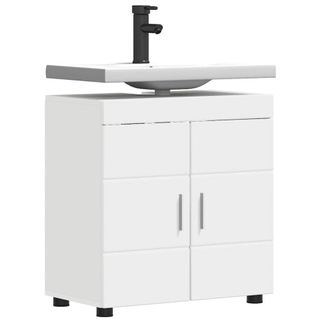 vidaXL Badkamerkastenset TULUM Wit 60 x 34 x 63 cm Bewerkt hout afbeelding3 - 1
