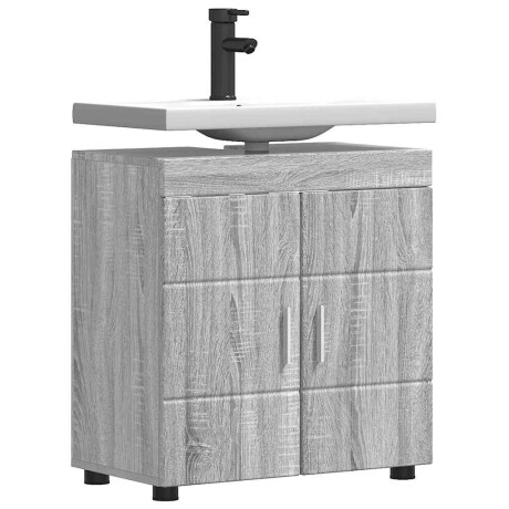 vidaXL Badkamer wastafelkast Grijs sonoma 60 x 34 x 63 cm Bewerkt hout afbeelding3 - 1