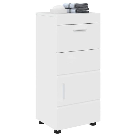 vidaXL Badkamer Kast Hoogglans wit 37 x 31.5 x 82 cm Bewerkt hout afbeelding3 - 1