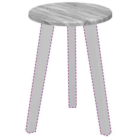 vidaXL Tafelblad Grijs Sonoma Ø 30 x 1,5 cm Bewerkt hout afbeelding3 - 1