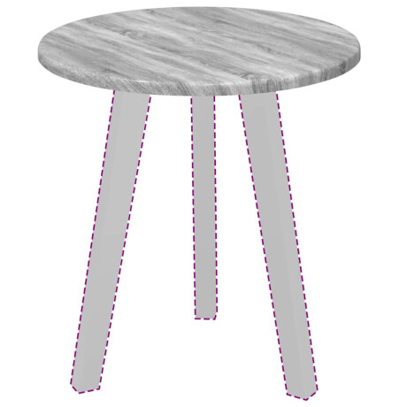 vidaXL Tafelblad Grijs sonoma Ø 40 x 1,5 cm Bewerkt hout afbeelding3 - 1