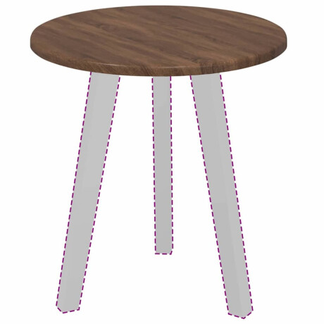 vidaXL Tafelblad bruin eikenkleur Ø 40 x 1,5 cm Bewerkt hout afbeelding3 - 1