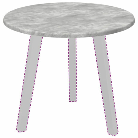 vidaXL Tafelblad Betongrijs Ø 50 x 1,5 cm Bewerkt hout afbeelding3 - 1