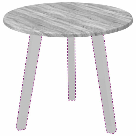 vidaXL Tafelblad Grijs sonoma Ø 50 x 1,5 cm Bewerkt hout afbeelding3 - 1