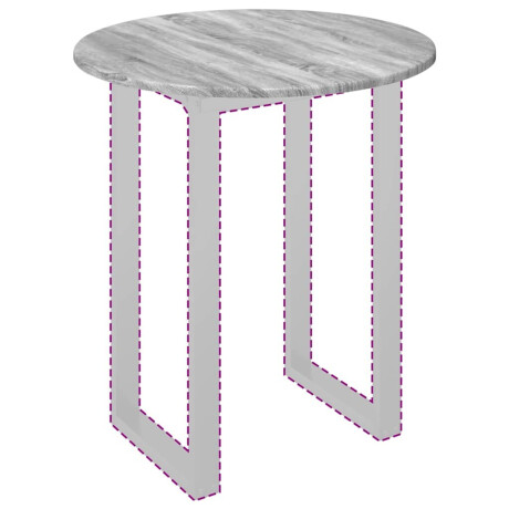 vidaXL Tafelblad Grijs sonoma 60 x 60 x 1,5 cm Bewerkt hout afbeelding3 - 1