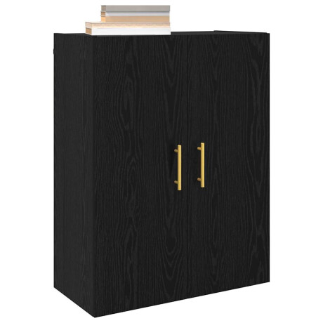 vidaXL Wandgemonteerde Kasten 2 pcs Zwart eiken 69.5 x 34 x 90 cm afbeelding3 - 1