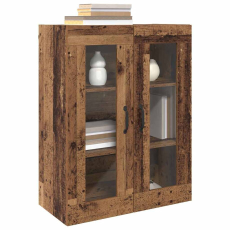 vidaXL Wandgemonteerde Kasten 2 pcs Oud hout 69.5 x 34 x 90 cm afbeelding3 - 1