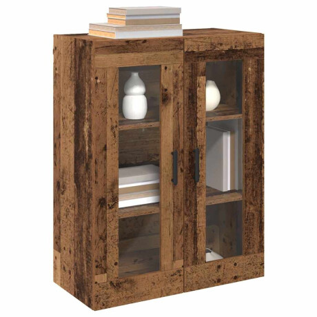 vidaXL Wandgemonteerde Kasten 2 pcs Oud hout 69.5 x 34 x 90 cm afbeelding3 - 1