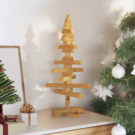 vidaXL Houten kerstboom met standaard Bruin 60 cm Massief grenenhout afbeelding3 - 1