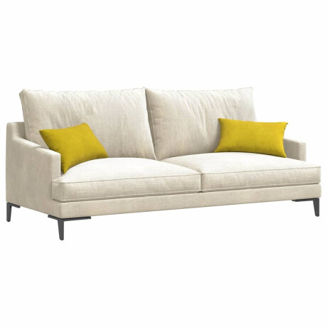 vidaXL Sofa Kussens 2 pcs Geel 50 x 30 cm Katoen Stof afbeelding3 - 1