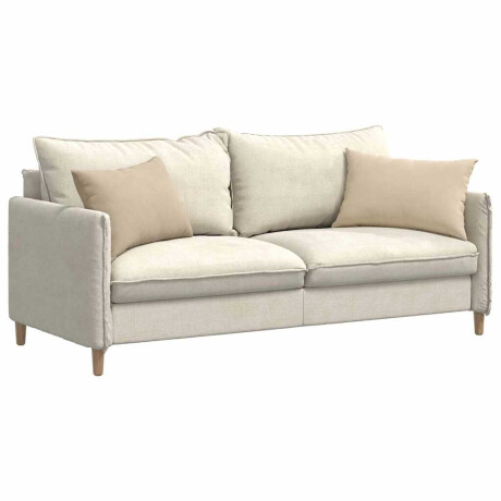 vidaXL Sofa Kussens 2 stuks Crème 60 x 40 cm Stof afbeelding3 - 1