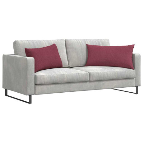 vidaXL Sofa Kussens 2 pcs Wijnrood 80 x 40 cm Stof afbeelding3 - 1