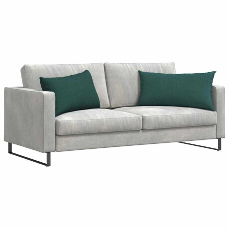 vidaXL Sofa Kussens 2 pcs Donkergroen 80 x 40 cm Stof afbeelding3 - 1