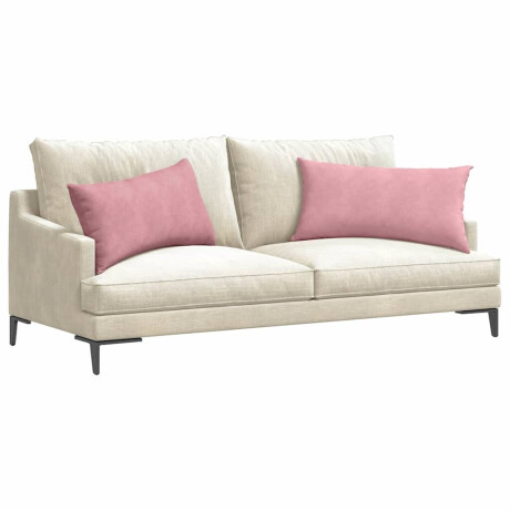 vidaXL Sofa Kussens 2 pcs Roze 80 x 40 cm Katoen Stof afbeelding3 - 1