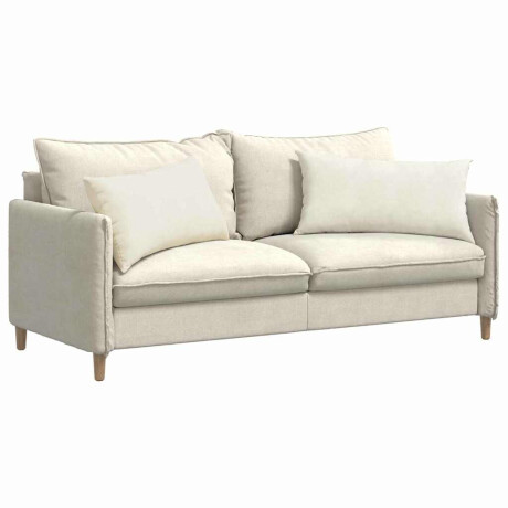 vidaXL Sofa Kussens 2 stuks Crème 80 x 40 cm Cordstof afbeelding3 - 1