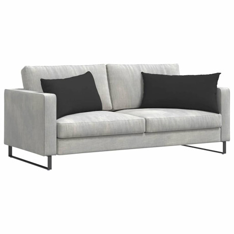 vidaXL Sofa Kussens 2 stuks Zwart 80 x 40 cm Stof afbeelding3 - 1