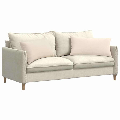 vidaXL Sofa Kussens 2 stuks Beige 80 x 40 cm Stof afbeelding3 - 1