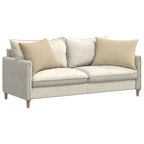 vidaXL Sofa Kussens 2 stuks Crème 70 x 50 cm Stof afbeelding3 - 1