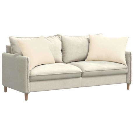 vidaXL Sofa Kussens 2 stuks Crème 70 x 50 cm Cordstof afbeelding3 - 1