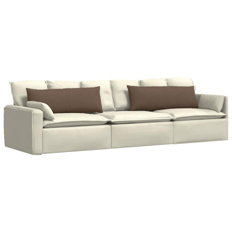 vidaXL Sofa Kussens 2 pcs Bruin 120 x 40 cm Stof afbeelding3 - 1